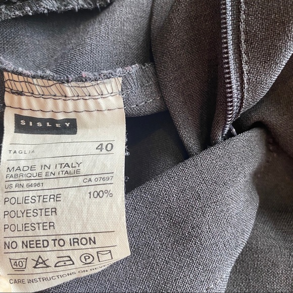 Sisley by Benetton Grey Dress Pants Size 40 - Picture 3 of 5
